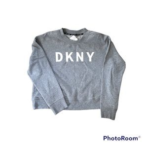 DKNY Women's Gray Printed Long Sleeve Sweater XL NWT
